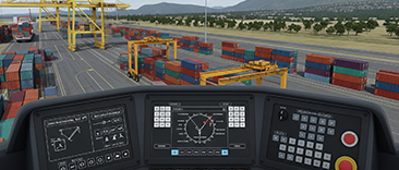 Operación segura y eficiente de grúas RTG con simulador.